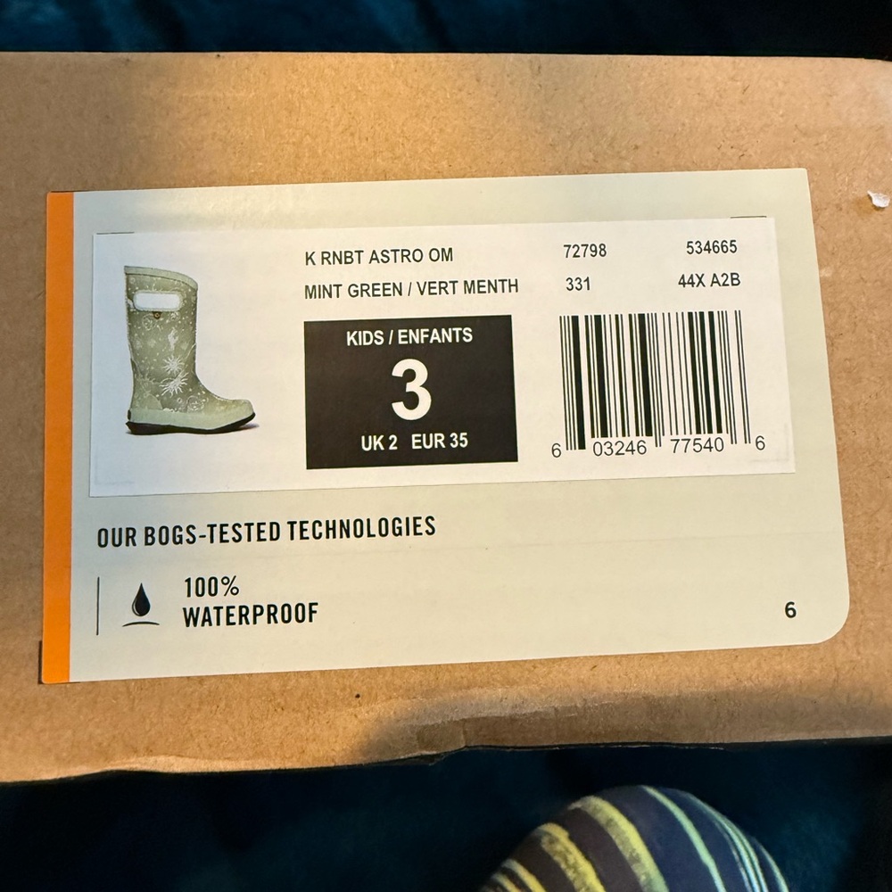 Bogs Mint Green Waterproof Kids Boots